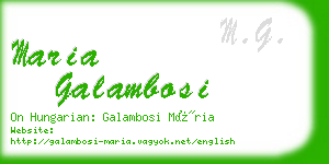 maria galambosi business card